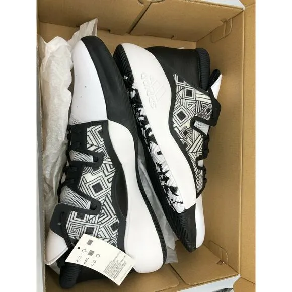adidas Men's Pro Vision BasketBall Shoes White/Black EF0477 Size 13.5