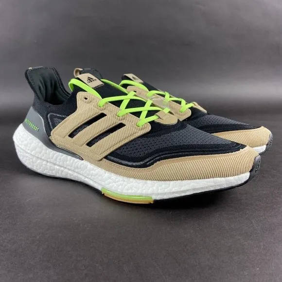 Adidas Men's Ultraboost 21 Corduroy Black Beige White Shoes GX5254 Sizes 11 - 13