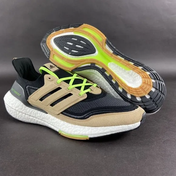 Adidas Men's Ultraboost 21 Corduroy Black Beige White Shoes GX5254 Sizes 11 - 13