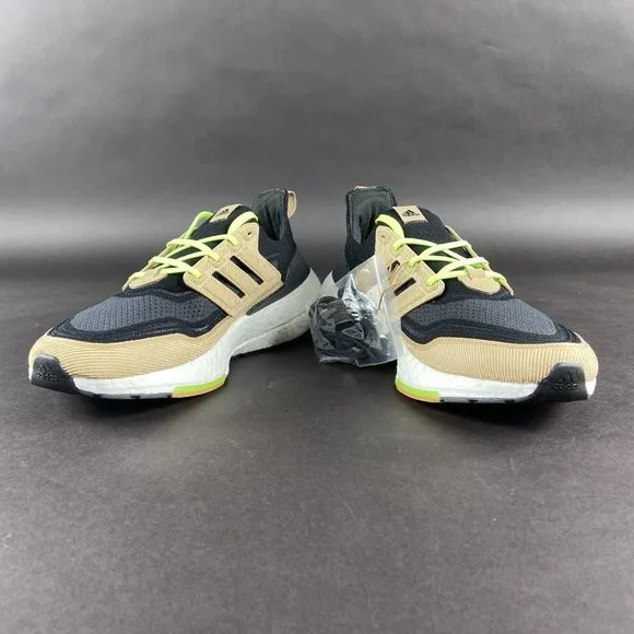 Adidas Men's Ultraboost 21 Corduroy Black Beige White Shoes GX5254 Sizes 11 - 13
