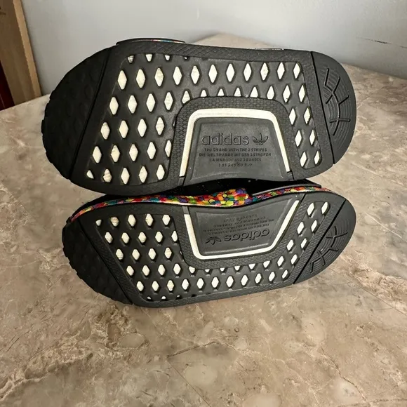 Adidas NMD_R1 EL I Mosaic Black Shoes Size 5K Fruity Pebbles