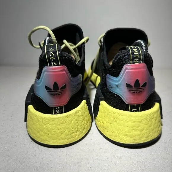 Adidas Originals NMD_R1 Junior Core Black Pulse Yellow Shoes GW6018 Size 6.5