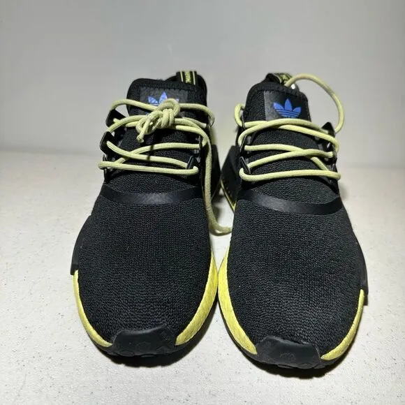 Adidas Originals NMD_R1 Junior Core Black Pulse Yellow Shoes GW6018 Size 6.5