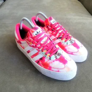 adidas Originals Sambarose Tie Dye Power Pink White Shoes GX2893 Womens Size 9.5