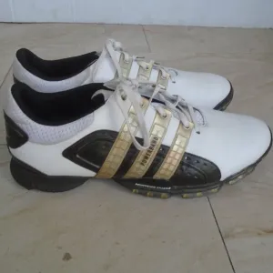 Adidas Powerband 4.0 Golf Shoes Mens Size 12 White/Black