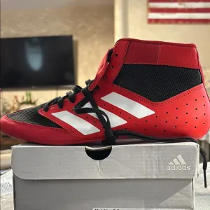 Adidas Red and Black Wrestling Shoes