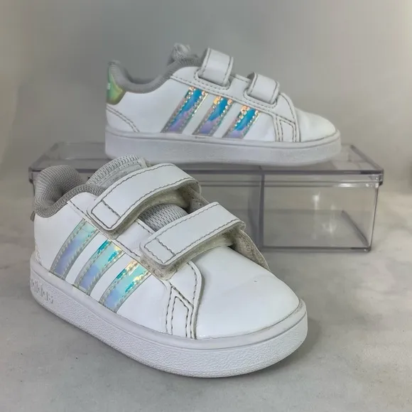 Adidas Retro Grand Court Shoes white sneakers Size 5K