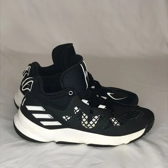 Adidas Size 10 Mad Bounce Black‎ and White Basketball Shoes LVL 029002