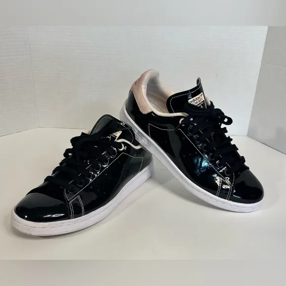 Adidas Stan Smith Endorsed Black Pink Glam  Shiny Size 7 Pre-owned