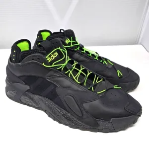 Adidas Streetball Basketball Shoes Black Neon Green FZ1971 Men's Size 13 EUC.