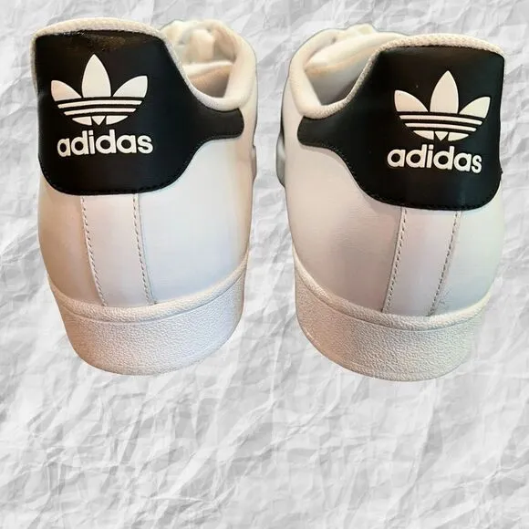 Adidas Superstar Shoes Sneaker C77124 Cloud White Core Black Men's Size 19‎ NWT