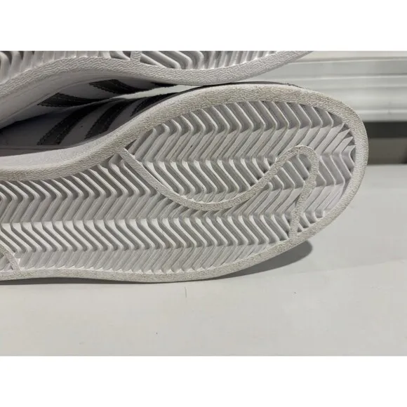Adidas Superstar Shoes White Metallic Silver Womens Size 7 Shoes Trainers