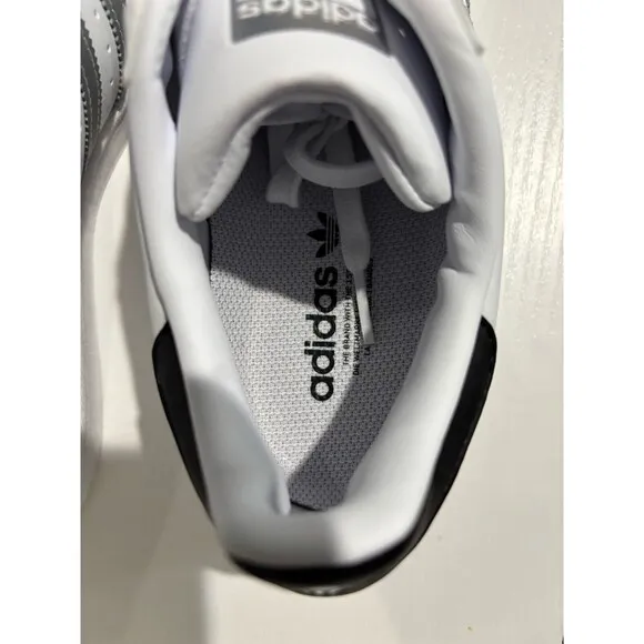 Adidas Superstar Shoes White Metallic Silver Womens Size 7 Shoes Trainers