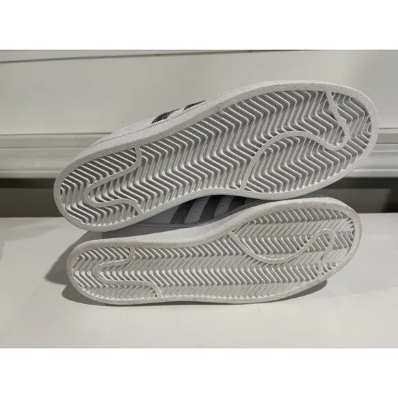 Adidas Superstar Shoes White Metallic Silver Womens Size 7 Shoes Trainers