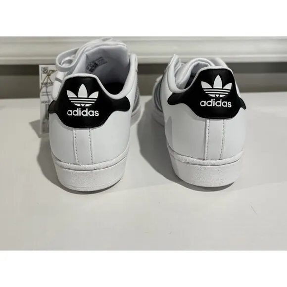 Adidas Superstar Shoes White Metallic Silver Womens Size 7 Shoes Trainers