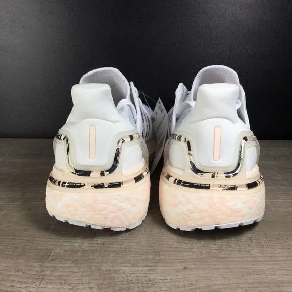 Adidas Ultraboost 20 Glam Pack White Pink Running Shoes FW5721 Women's Size 5.5
