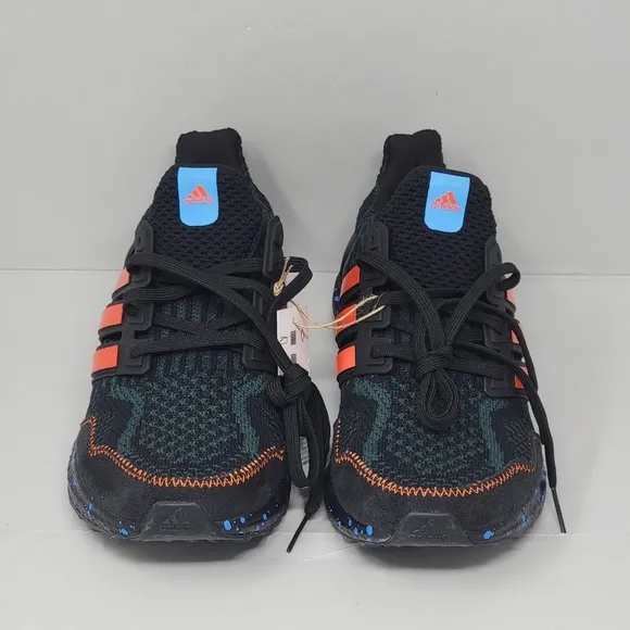 Adidas ULTRABOOST 5.0 DNA Running Shoes Black Orange HR1796 Men's Size 6.5 New