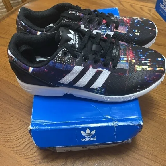 Adidas ZX FLUX Torsion Originals Black Print Size 9 NWT NWB