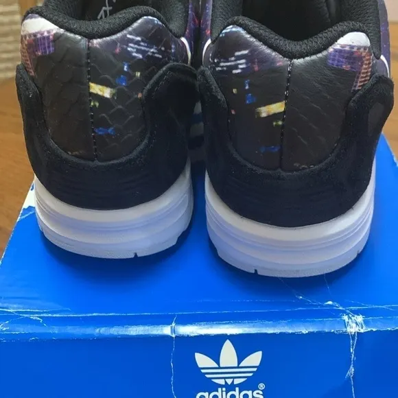 Adidas ZX FLUX Torsion Originals Black Print Size 9 NWT NWB