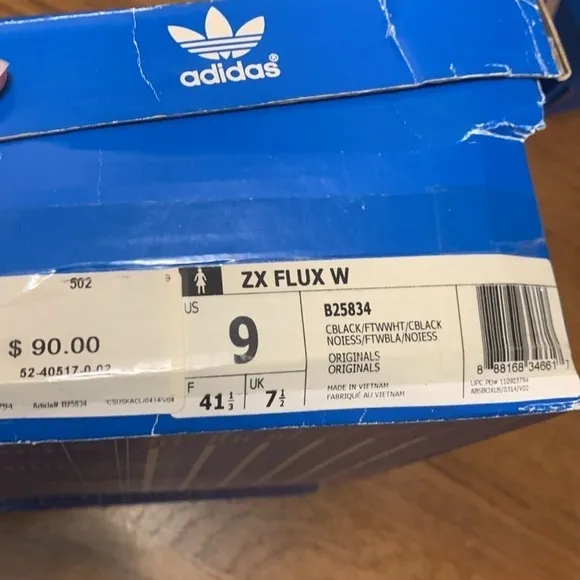 Adidas ZX FLUX Torsion Originals Black Print Size 9 NWT NWB