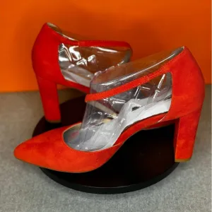 Adrienne Vittadini Nath D'Orsay Pumps Orange Suede Size 7 NEW