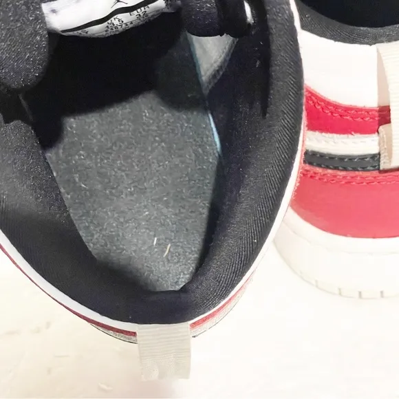 Air Jordan 1 Youth Size 1 Mid Chicago Shoes White Red Black 554724-116