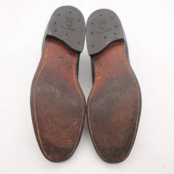 Alden 679 Men’s US 12 AA Wingtip Oxford Black Leather Dress Shoes Lace Up