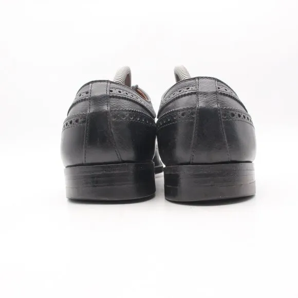 Alden 679 Men’s US 12 AA Wingtip Oxford Black Leather Dress Shoes Lace Up