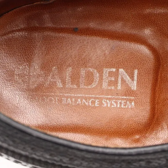 Alden 679 Men’s US 12 AA Wingtip Oxford Black Leather Dress Shoes Lace Up