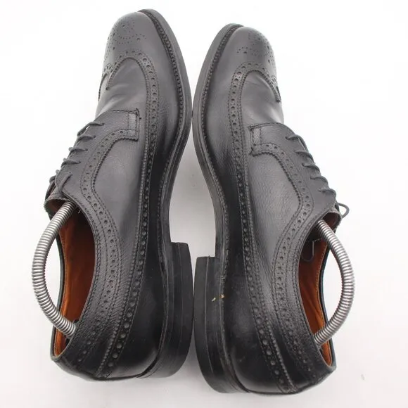 Alden 679 Men’s US 12 AA Wingtip Oxford Black Leather Dress Shoes Lace Up