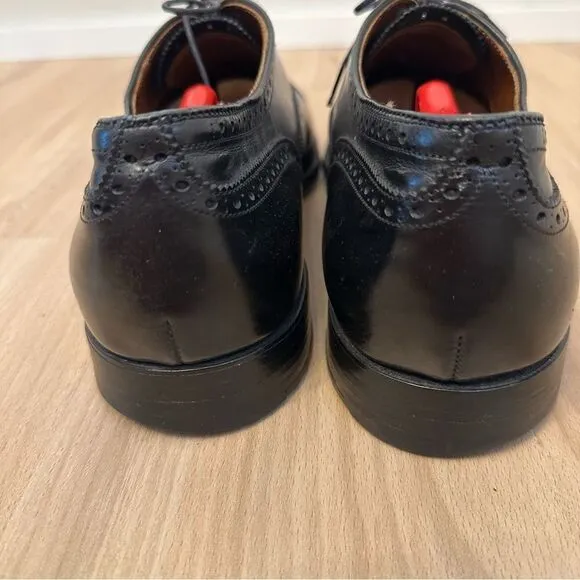 Alden 909 Medallion Tip Bal Black Calfskin Oxford Men’s Dress Shoes
