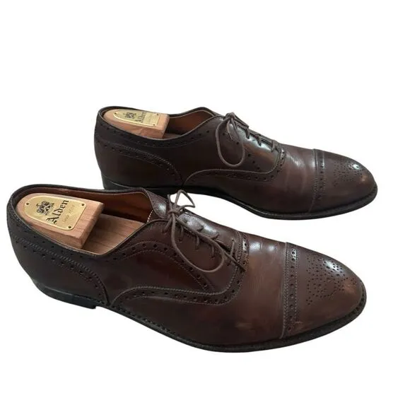 Alden Dress Shoes 913 Straight Tip Inner Vane Color Brown US 12 A/C