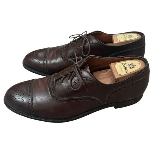 Alden Dress Shoes 913 Straight Tip Inner Vane Color Brown US 12 A/C