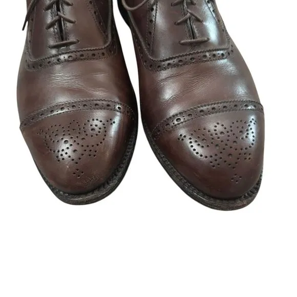 Alden Dress Shoes 913 Straight Tip Inner Vane Color Brown US 12 A/C
