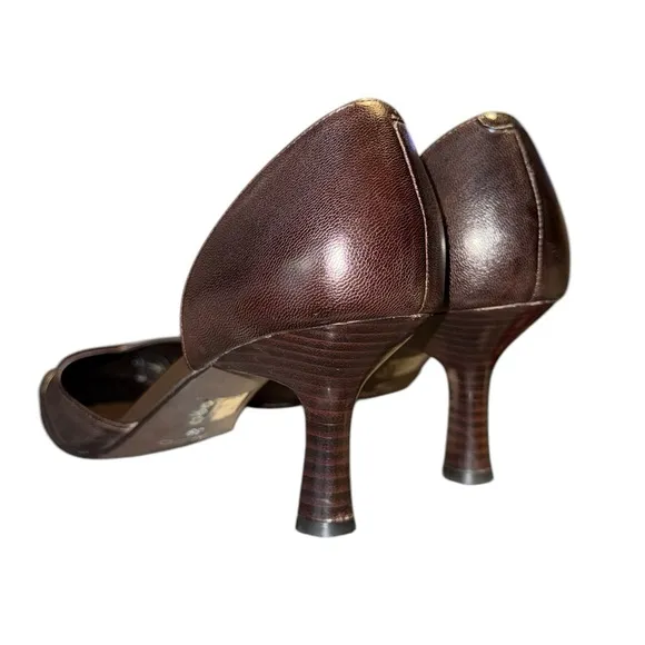 ALDO Bronze Pointed Toe D’Orsay Kitten Heels Size 8.5 Elegant Evening Shoes