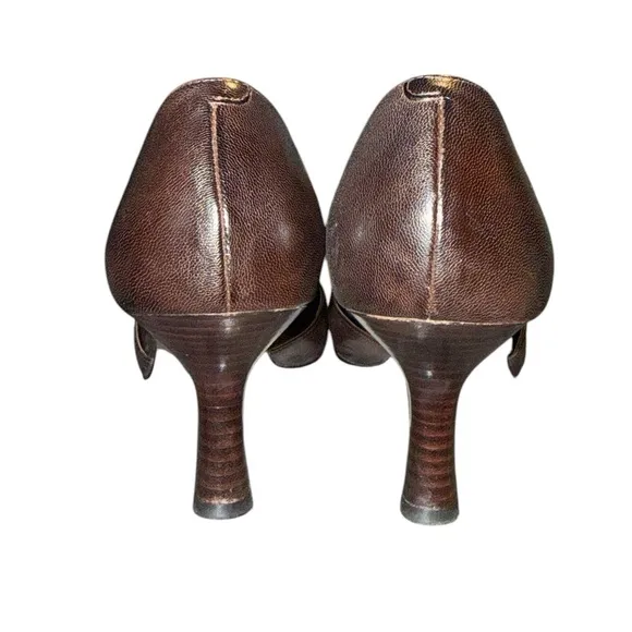 ALDO Bronze Pointed Toe D’Orsay Kitten Heels Size 8.5 Elegant Evening Shoes