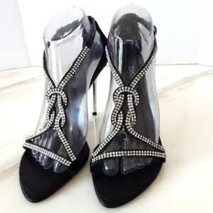 ALDO FLOFIFI WEDDING SNAKE SKIN RHINESTONE STELETTOS SZ 10