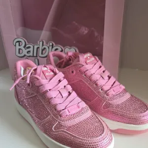 Aldo x Barbie City Glam Collection Silver Pink Rhinestone Shoes Size 6