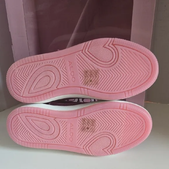 Aldo x Barbie City Glam Collection Silver Pink Rhinestone Shoes Size 6