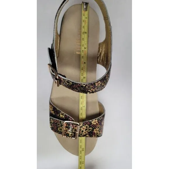 Alegria Morgyn Pretty Things Leather Multicol Women's Strap Wedge Sandals EU 41