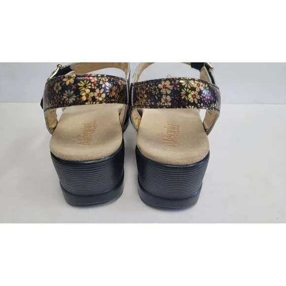 Alegria Morgyn Pretty Things Leather Multicol Women's Strap Wedge Sandals EU 41