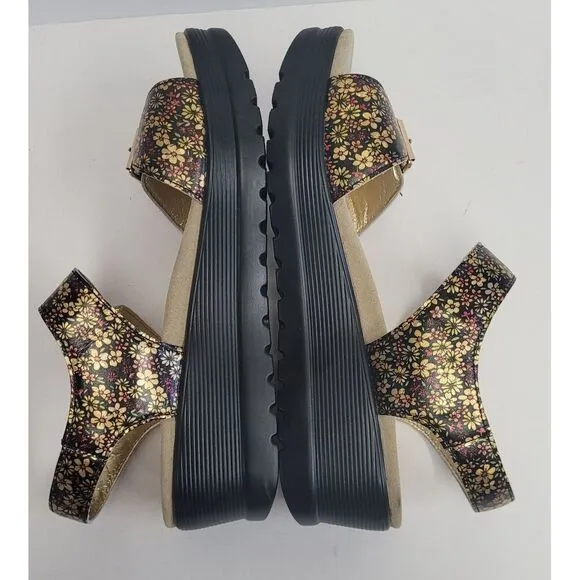 Alegria Morgyn Pretty Things Leather Multicol Women's Strap Wedge Sandals EU 41