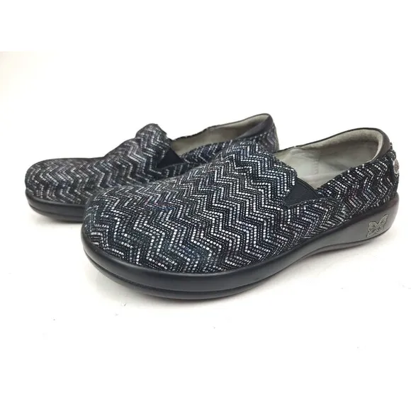 Alegria Women's Keli Shoes size 38 US Black Pro Ric Rack KEL-454 size 8-8.5