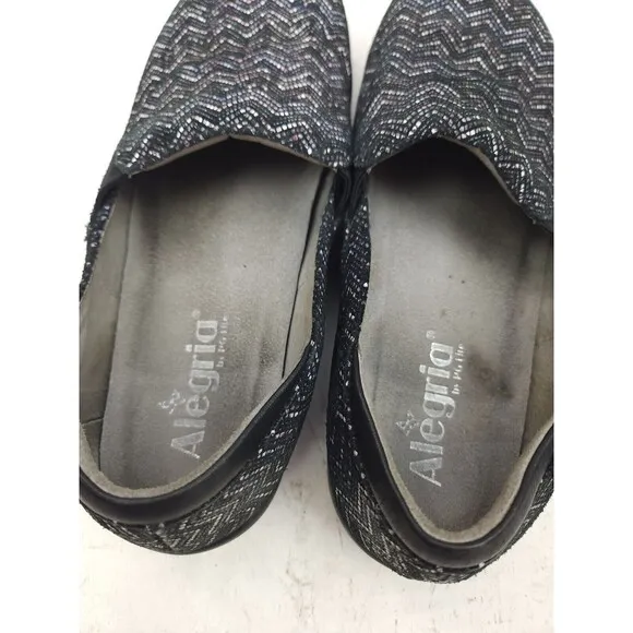 Alegria Women's Keli Shoes size 38 US Black Pro Ric Rack KEL-454 size 8-8.5