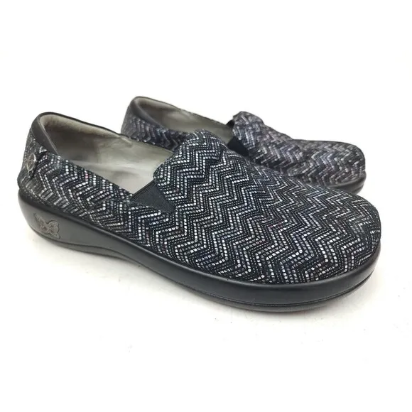 Alegria Women's Keli Shoes size 38 US Black Pro Ric Rack KEL-454 size 8-8.5
