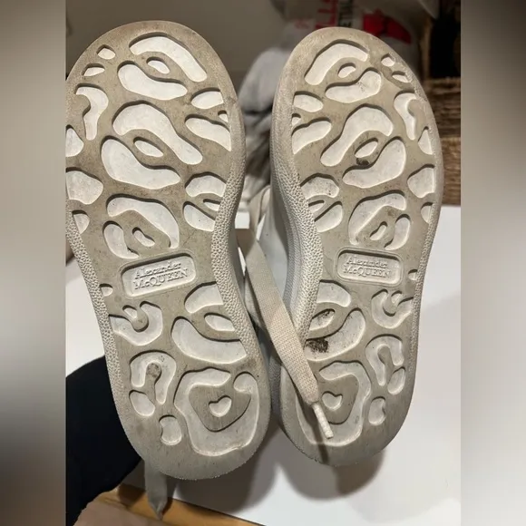 Alexander McQueen white glitter  sneakers