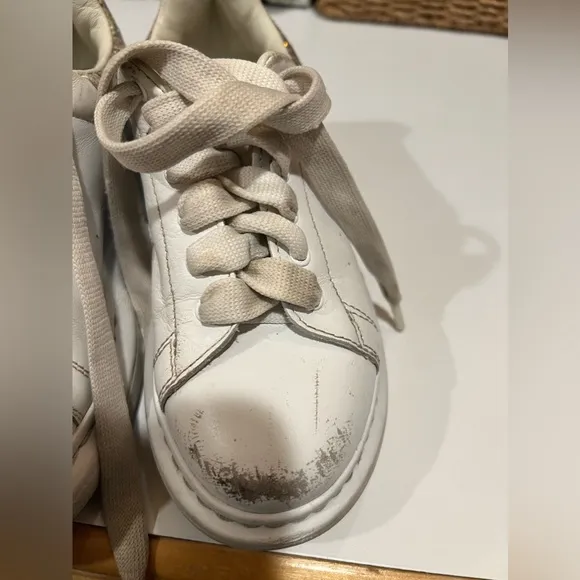 Alexander McQueen white glitter  sneakers