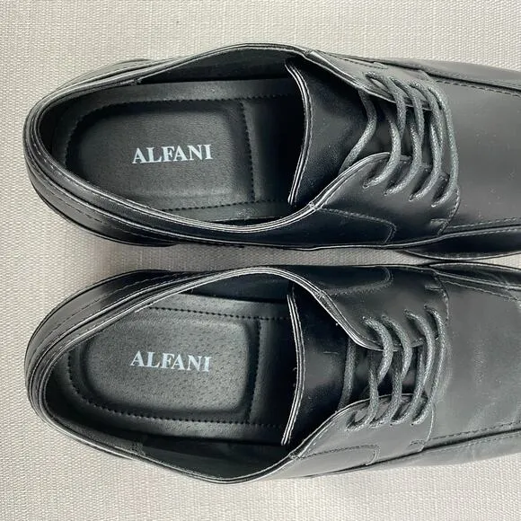 Alfani Sheldon Black Moc-Toe Derby Dress Shoes Mens 10M