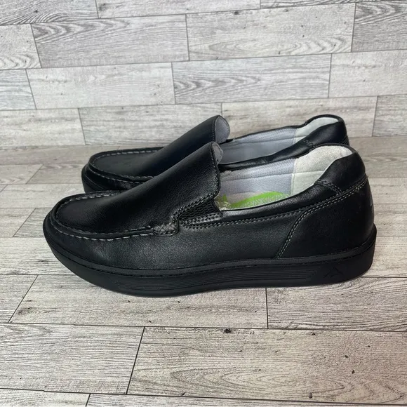 ALIGN By Nurse Mates Black Trayton Flat Shoes Size 8