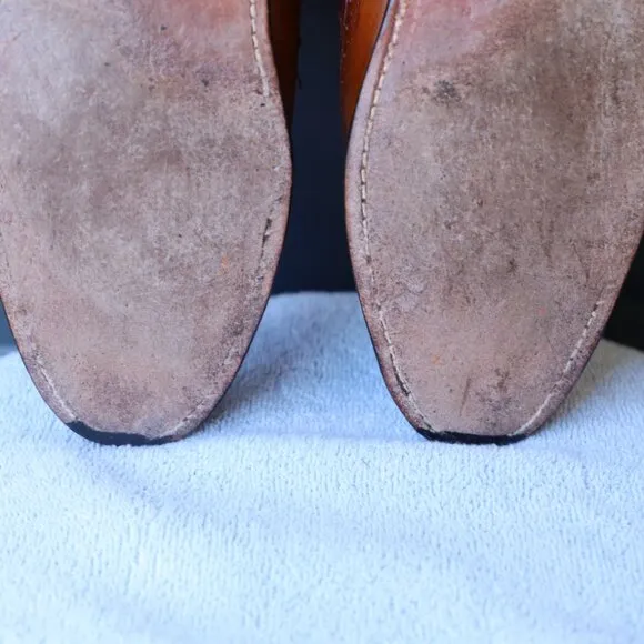 Allen Edmonds 8.5-D Boca Raton Brown Wingtip Derby Mens Dress Shoes